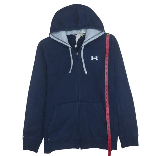 Under Armour Men's Blue Full Zip Hoodie Size XL Cotton Blend Fleece