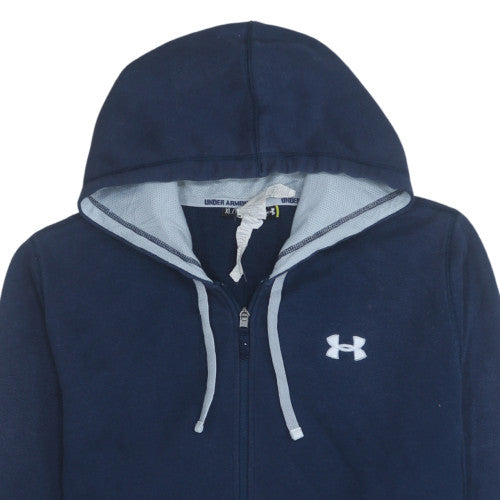 Under Armour Men's Blue Full Zip Hoodie Size XL Cotton Blend Fleece