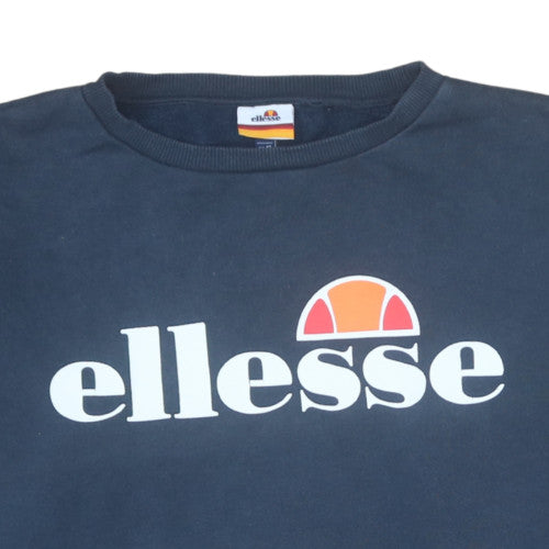 Ellesse Women's Navy Blue Crew Neck Pullover Sweatshirt UK 10