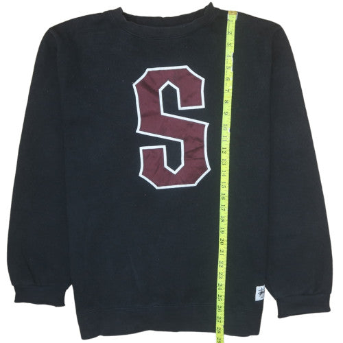 Stüssy Womens Black XL Pullover Sweatshirt with S Logo