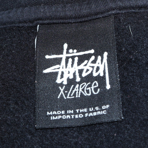 Stüssy Womens Black XL Pullover Sweatshirt with S Logo