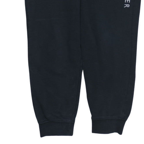 Tommy Hilfiger Boys Black Jogger Trousers Size 176 Fleece Lined Sweatpants