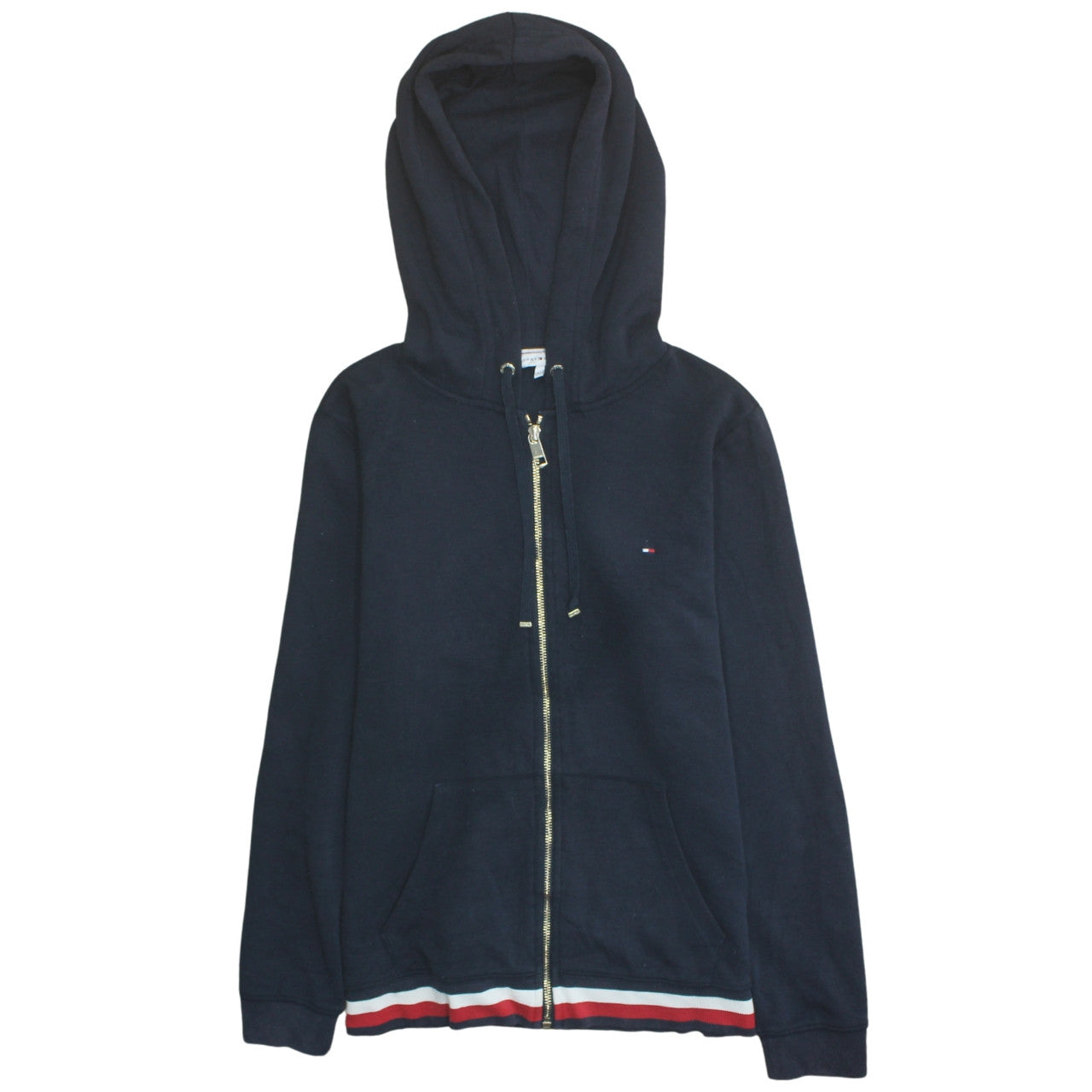 Tommy Hilfiger Men's Blue Full Zip Hoodie Size L Classic Logo