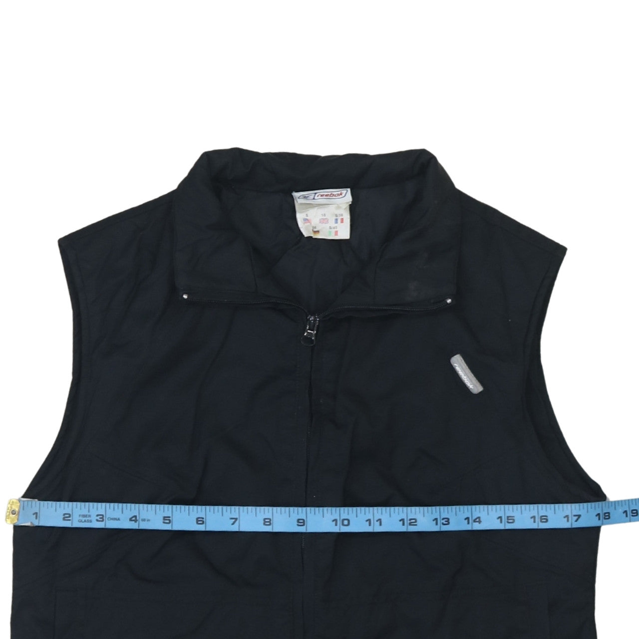 Reebok Women's Black Size 10 Sleeveless Zip Waistcoat Bodywarmer