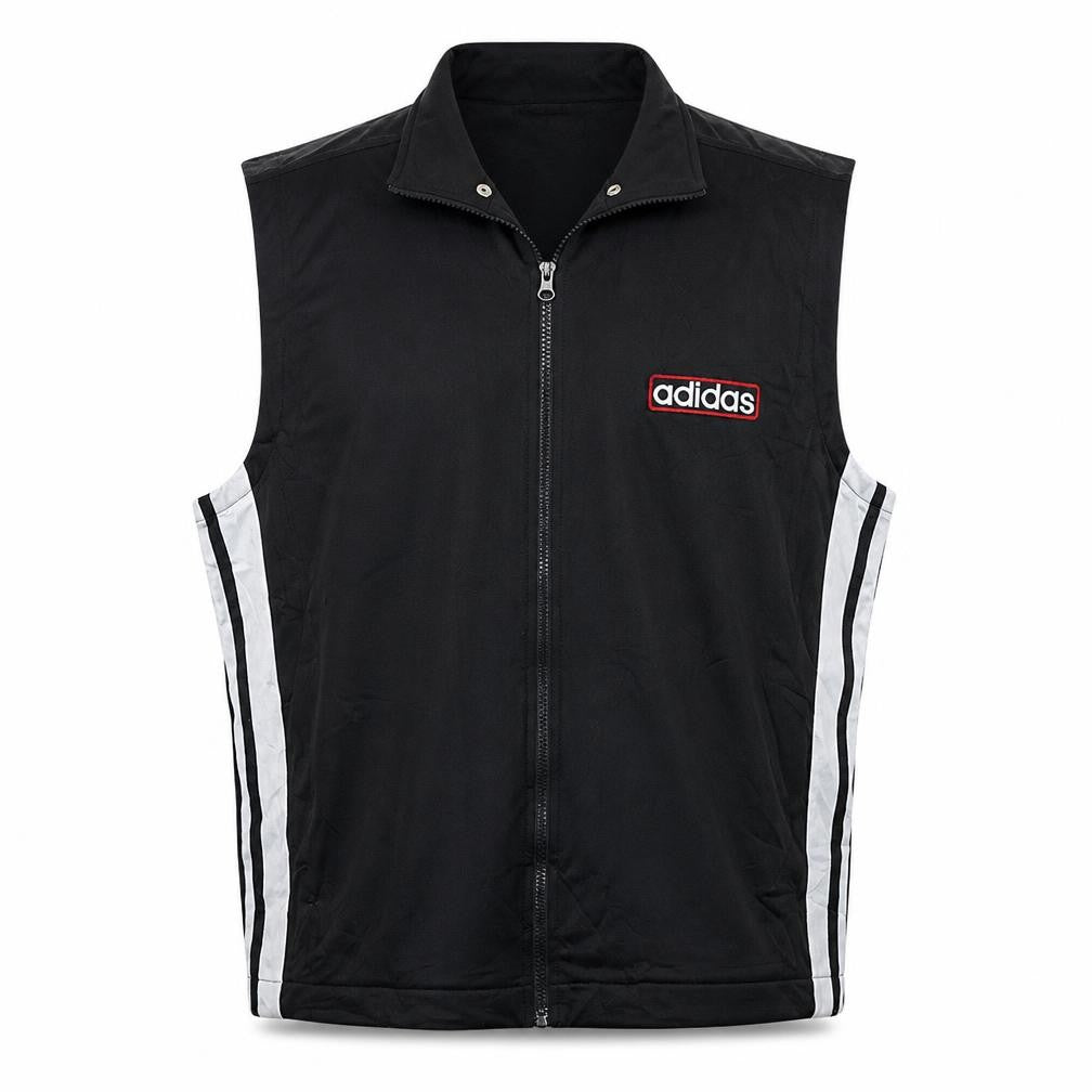 Adidas Men's Black Sleeveless Track Jacket Size 40 Regular Fit