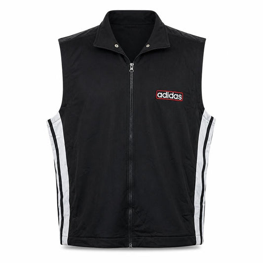Adidas Men's Black Sleeveless Track Jacket Size 40 Regular Fit