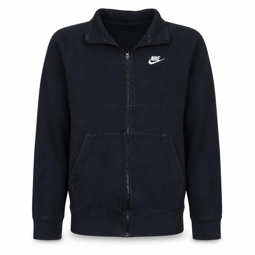 Nike Men's Black Medium Full Zip Track Jacket Cotton Blend