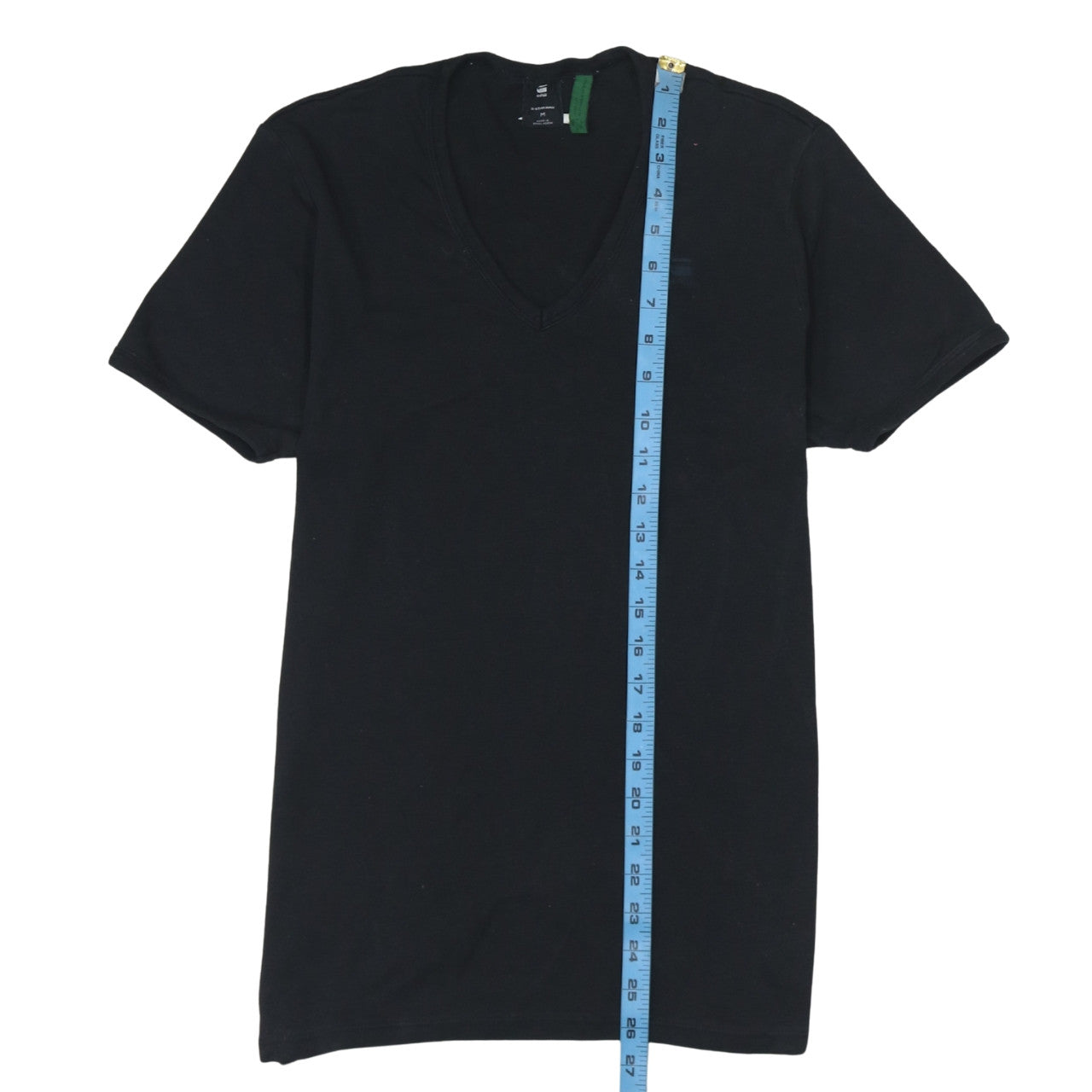 G-Star RAW Men's Black V-Neck Cotton T-Shirt Size M