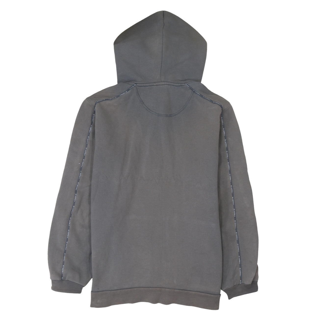 Diesel Men's Grey Full Zip Hoodie Size L Logo Cotton Blend