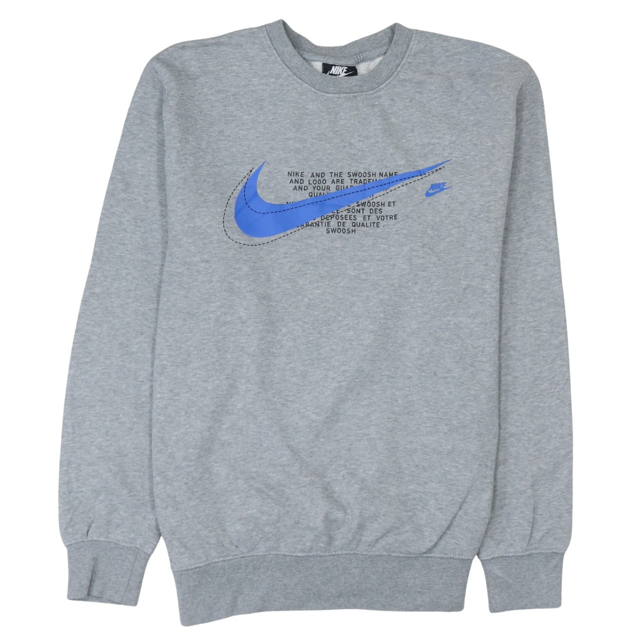 Nike Men's Grey Graphic Logo Pullover Sweatshirt Size S