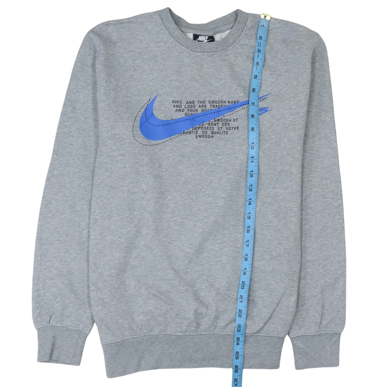 Nike Men's Grey Graphic Logo Pullover Sweatshirt Size S