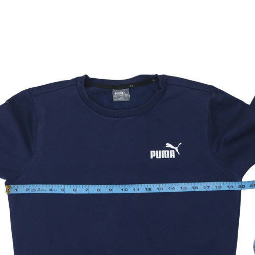 Puma Men's Blue Crew Neck Pullover Sweatshirt XS Regular Fit