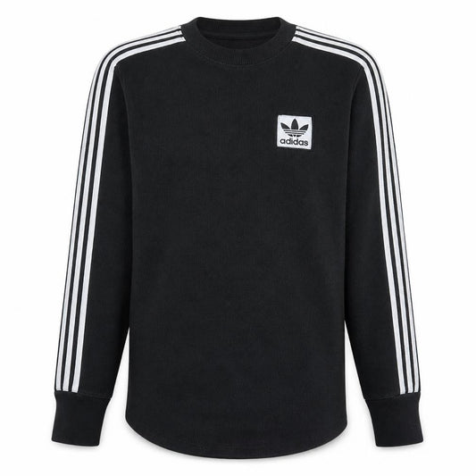 Adidas Men's Black Crew Neck Long Sleeve Pullover Sweatshirt M