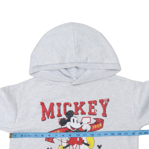 Disney Primark Women Grey 2XS Pullover Hoodie Mickey Print
