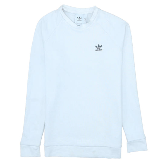 Adidas Men's White Crew Neck Pullover Sweatshirt Size S