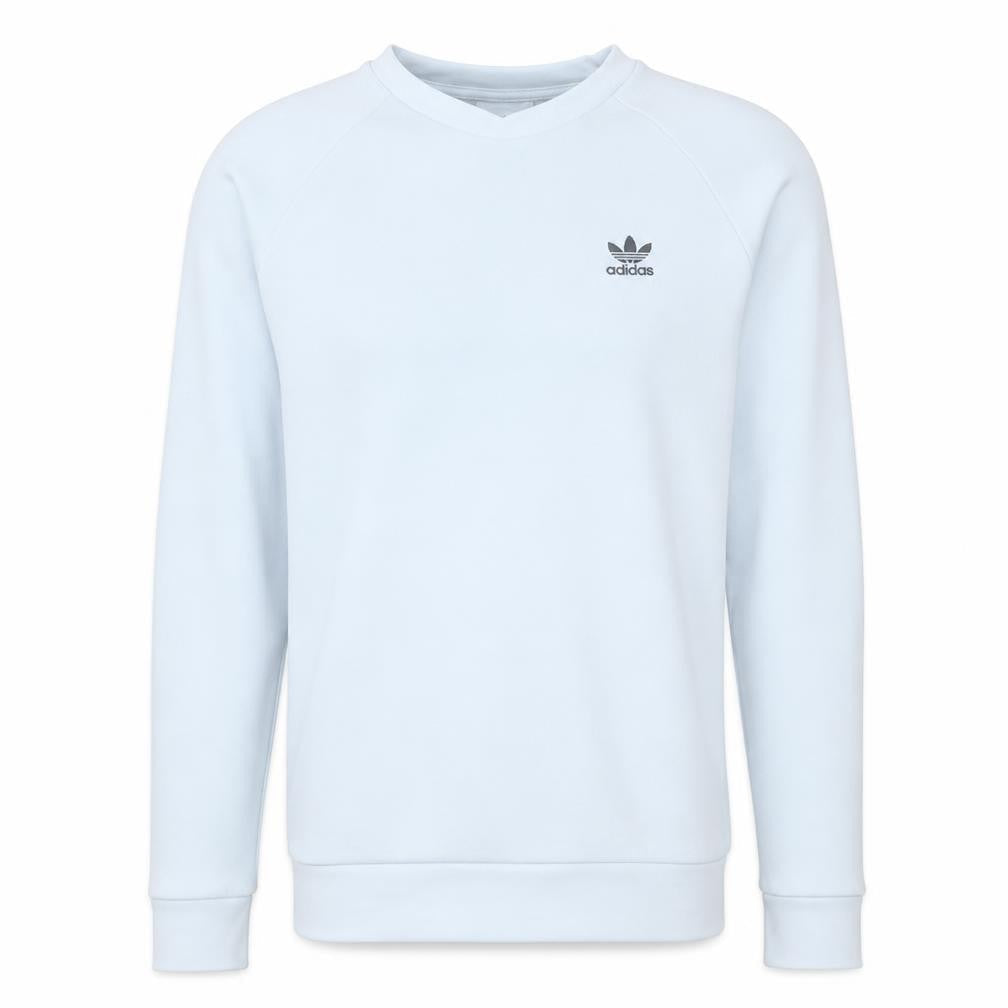 Adidas Men's White Crew Neck Pullover Sweatshirt Size S