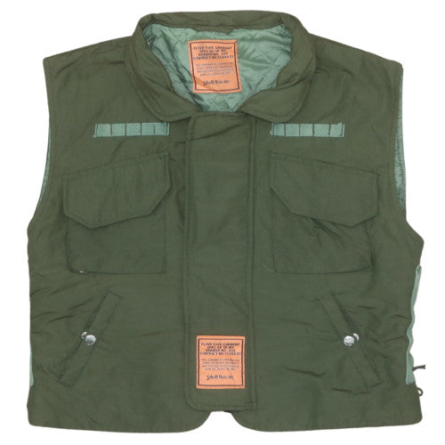 Schott Bros Inc Men’s Green Military Nylon Lined Waistcoat M