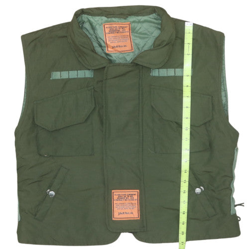 Schott Bros Inc Men’s Green Military Nylon Lined Waistcoat M