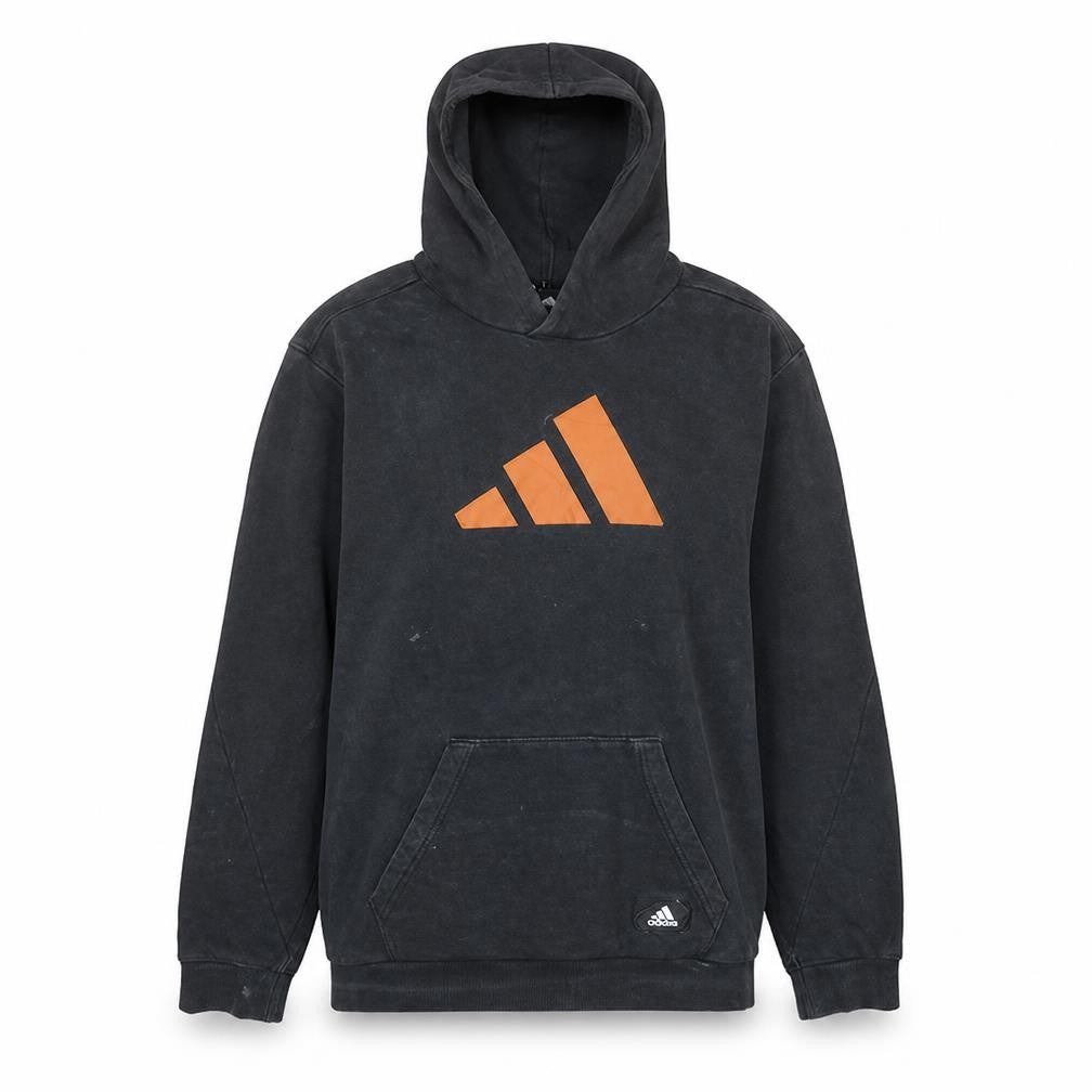 Adidas Men's Black Pullover Hoodie Medium Logo Fleece Sweatshirt