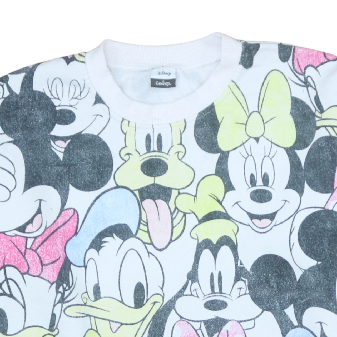 Disney at George Women White Multicoloured Pullover Sweatshirt L