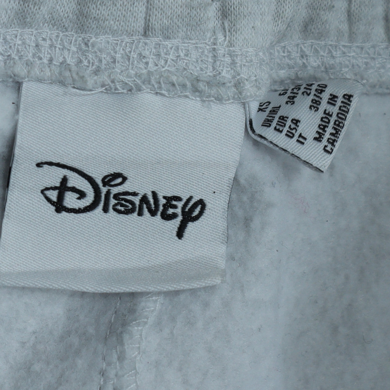 Disney Womens Grey Jogger Trousers XS Embroidered Stitch Fleece