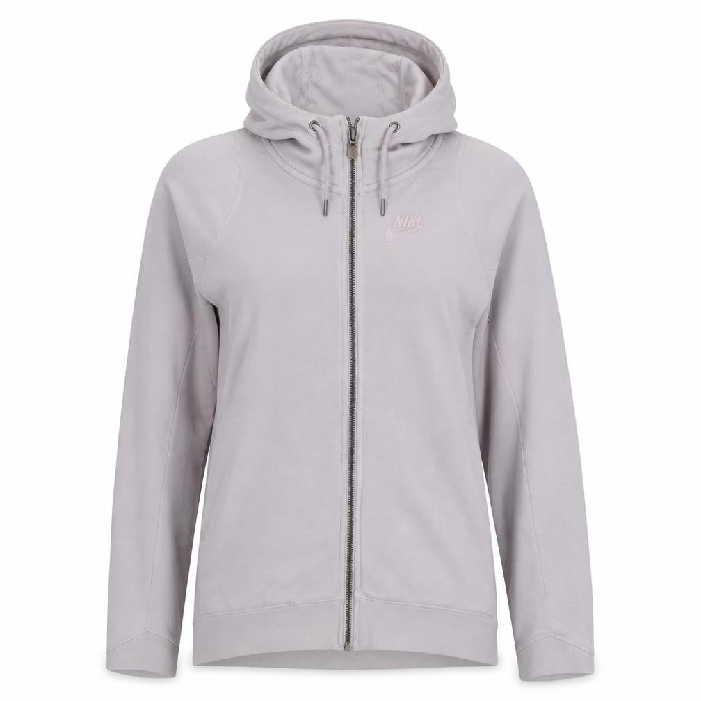 Nike Women’s Beige Full Zip Hoodie Medium Cotton Blend