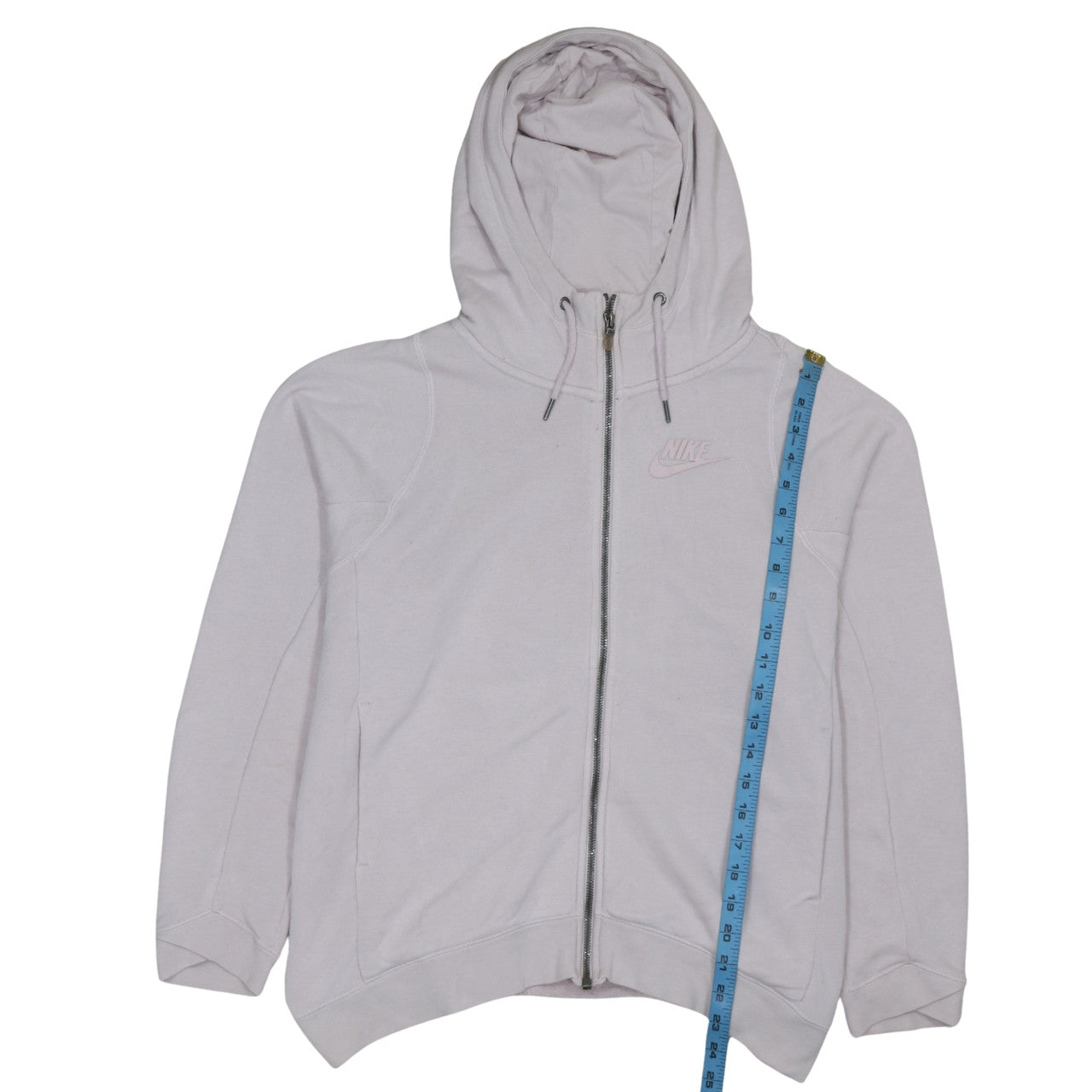 Nike Women’s Beige Full Zip Hoodie Medium Cotton Blend