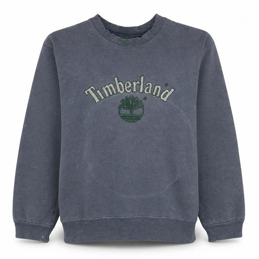 Timberland Men's Blue Embroidered Logo Pullover Sweatshirt M