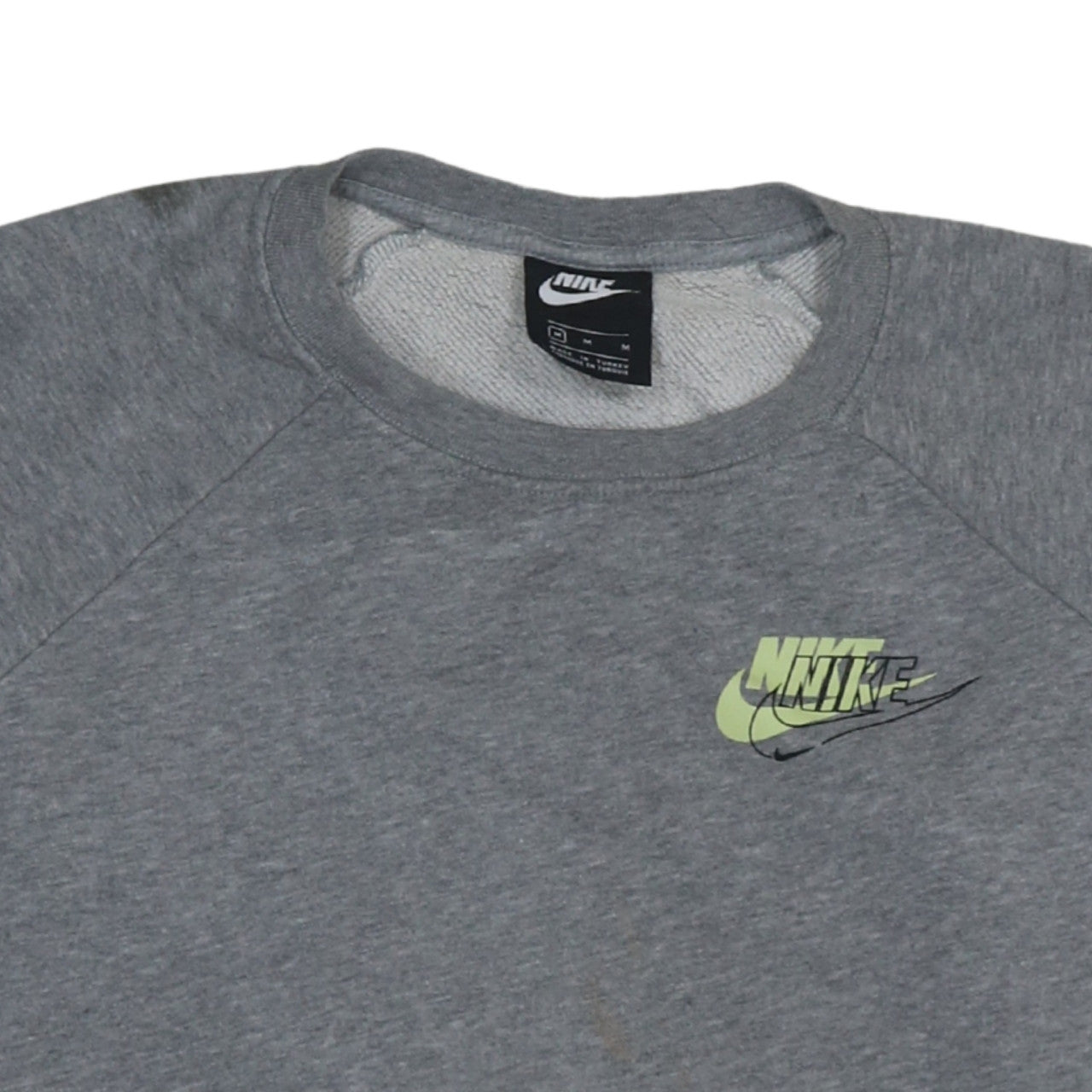 Nike Women Grey Logo Crew Neck Pullover Sweatshirt M