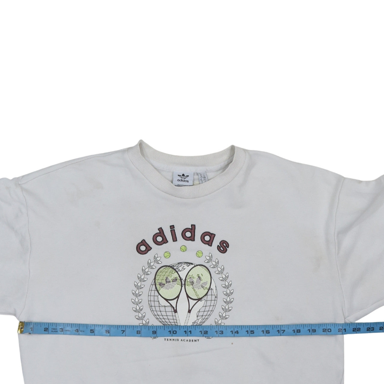 Adidas Womens White Tennis Academy Pullover Sweatshirt Size 10