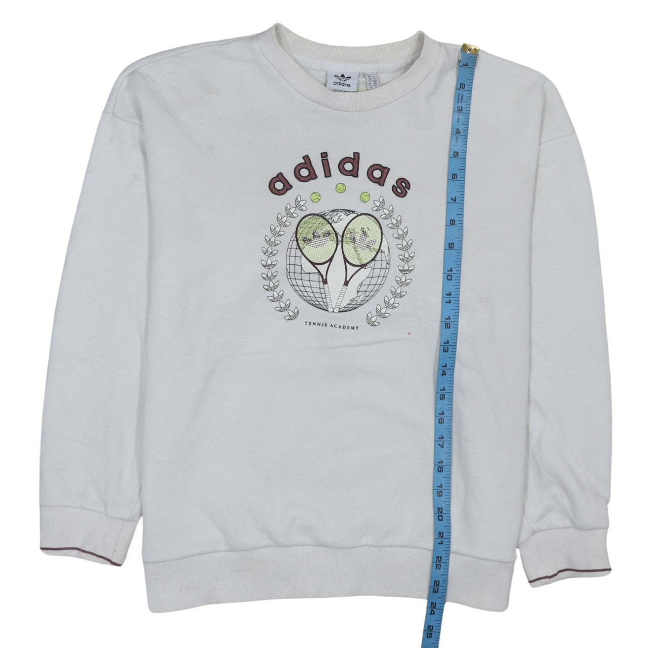 Adidas Womens White Tennis Academy Pullover Sweatshirt Size 10