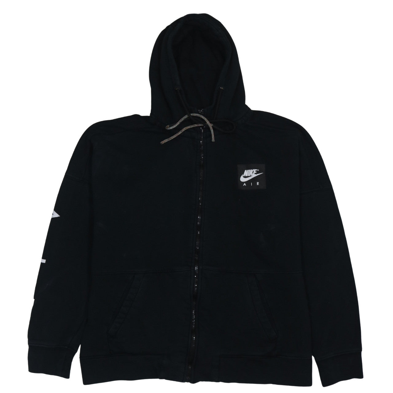 Nike Air Mens Black XL Full Zip Hoodie Fleece Sweatshirt