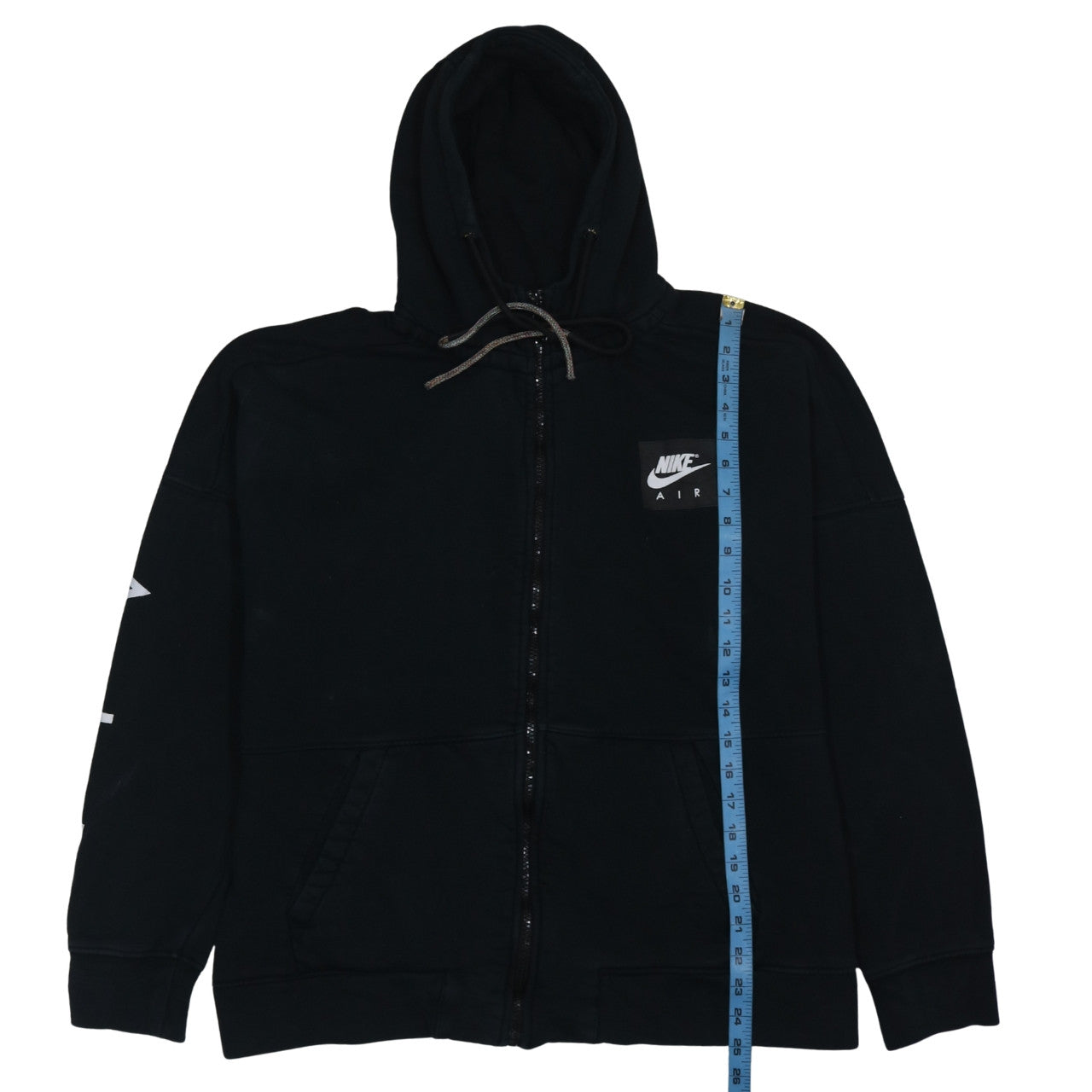 Nike Air Mens Black XL Full Zip Hoodie Fleece Sweatshirt