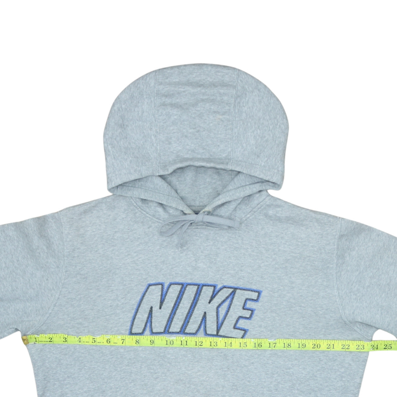 Nike Men's Grey Pullover Hoodie M Embroidered Logo Fleece Sweatshirt