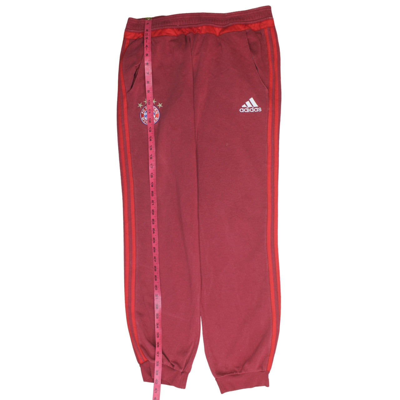Adidas Men’s Red Bayern Munich Sweatpants L Regular Fit Fleece