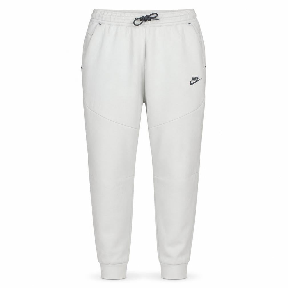 Nike Men's White Fleece Jogger Sweatpants L Tapered Fit