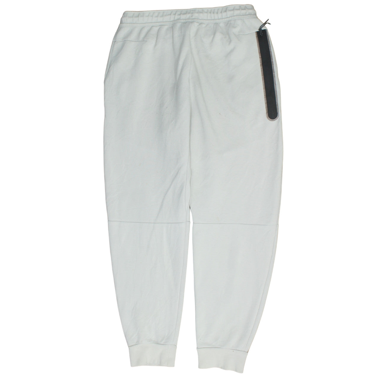 Nike Men's White Fleece Jogger Sweatpants L Tapered Fit