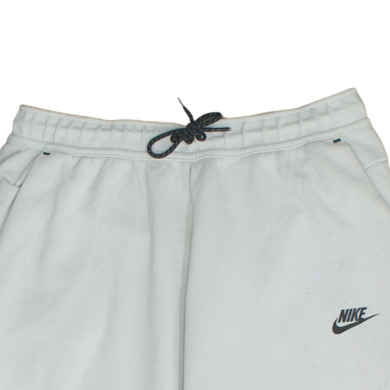 Nike Men's White Fleece Jogger Sweatpants L Tapered Fit