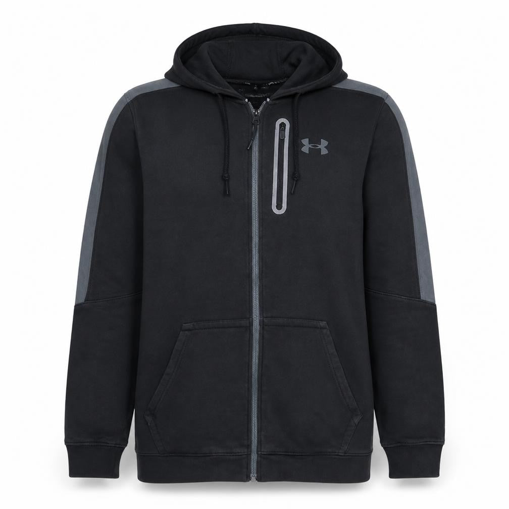 Under Armour Mens Black Full Zip Hoodie Size L Sportswear Fleece