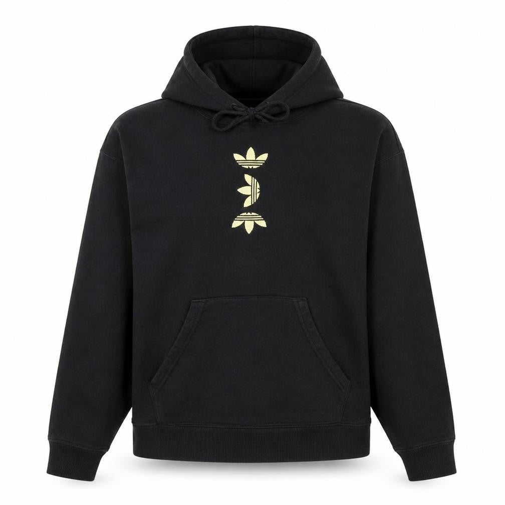 Adidas Womens Black Size 6 Pullover Hoodie with Gold Logo