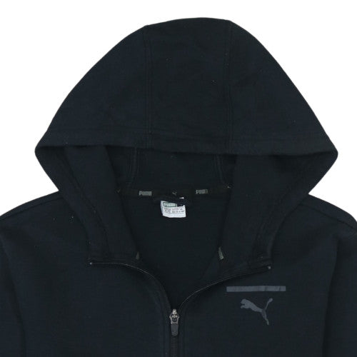 Puma Boys Black Full Zip Hoodie Fleece XL 13-14 Years Comfortable Casual