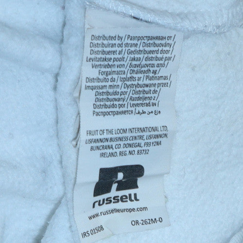 Russell Women White Christmas Graphic Pullover Sweatshirt Size M