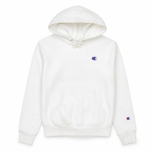 Champion Reverse Weave White Hoodie Women Small Pullover Cotton Logo