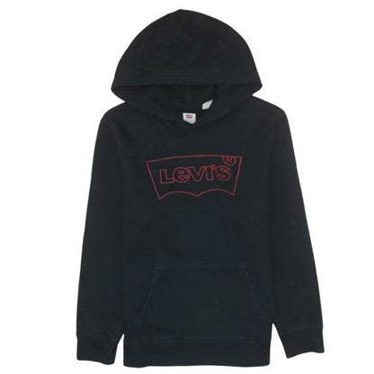 Levi's Women Black S Pullover Hoodie with Logo Print