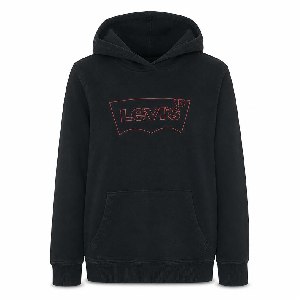 Levi's Women Black S Pullover Hoodie with Logo Print