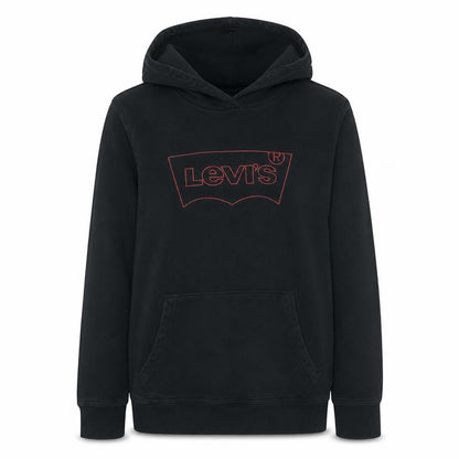 Levi's Women Black S Pullover Hoodie with Logo Print