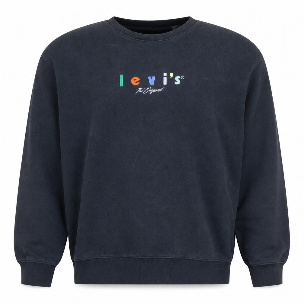 Levi's Men's Black Relaxed Fit Crew Neck Sweatshirt L