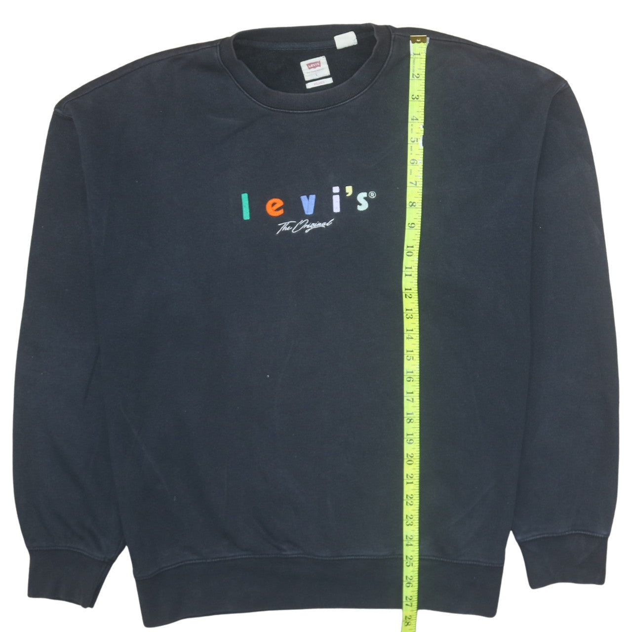 Levi's Men's Black Relaxed Fit Crew Neck Sweatshirt L