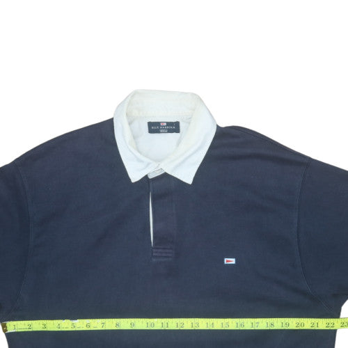 Marks and Spencer Blue Harbour Men's Blue Long Sleeve Polo M