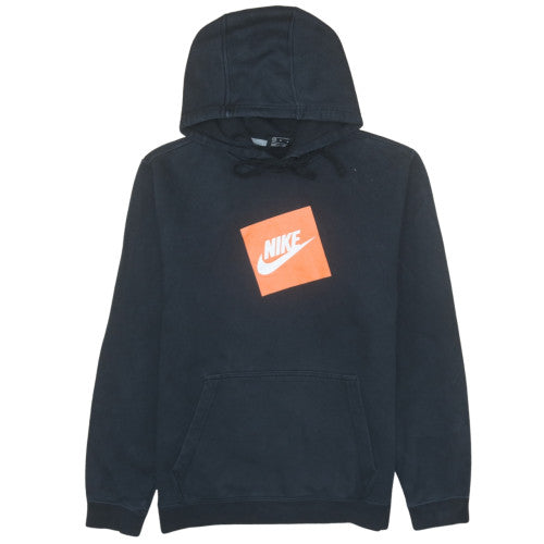 Nike Men's Black Pullover Hoodie M Fleece Logo Sportswear